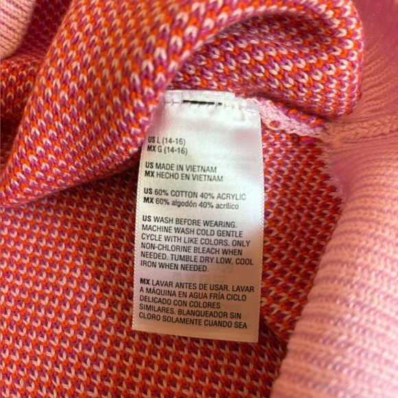 Epic Threads Girls Flower Sweater Vest Size Large 14/16 Rose Pink New With Tags - Picture 7 of 9